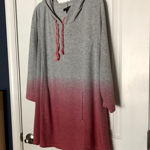 Lane Bryant 3/4 sleeve hooded sweatshirt